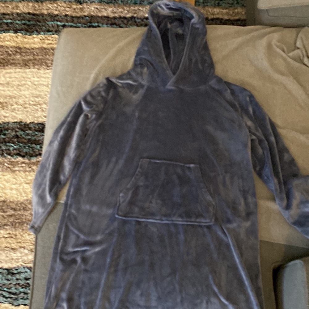 Softies snuggle lounger in gray velour